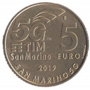 2019 - San Marino 5 Euro Bronzital dedicata alla trasmissione detta 5G 
